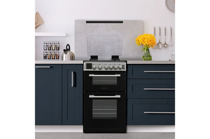 Montpellier 50cm Freestanding Double Gas Cooker | MDOG50LS | Silver