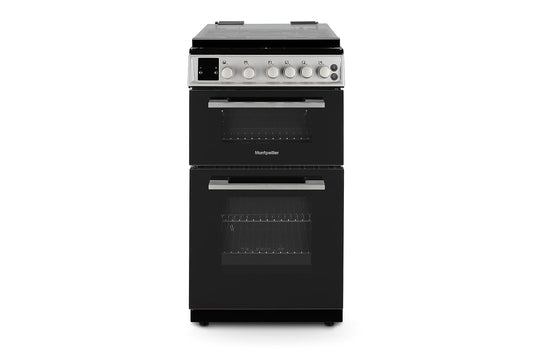 Montpellier 50cm Freestanding Double Gas Cooker | MDOG50LS | Silver