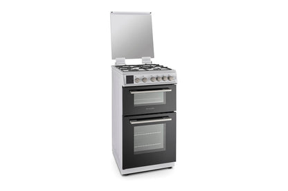 Montpellier 50cm Freestanding Double Gas Cooker | MDOG50LW | White