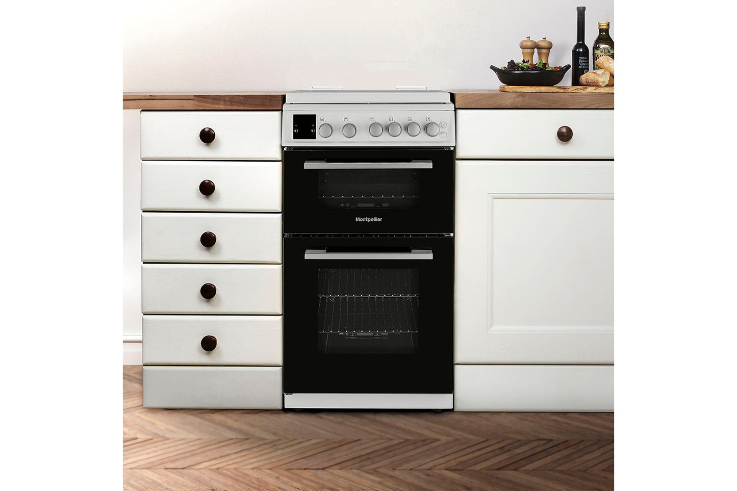 Montpellier 50cm Freestanding Double Gas Cooker | MDOG50LW | White