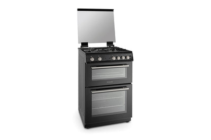 Montpellier 60cm Freestanding Double Oven Gas Cooker | MDOG60LK | Black