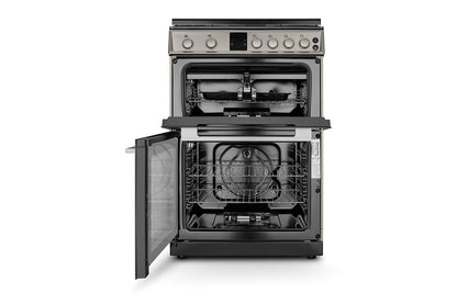 Montpellier 60cm Freestanding Double Oven Gas Cooker | MDOG60LS | Silver