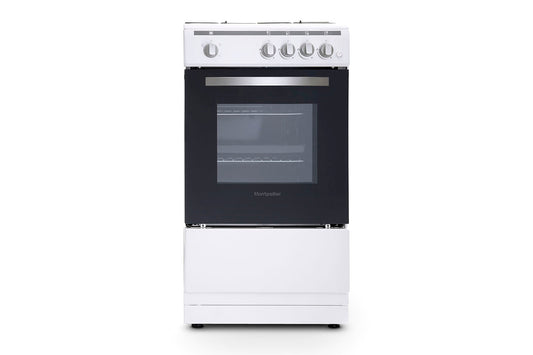 Montpellier 50cm Freestanding Single Oven Gas Cooker | MSG50W | White