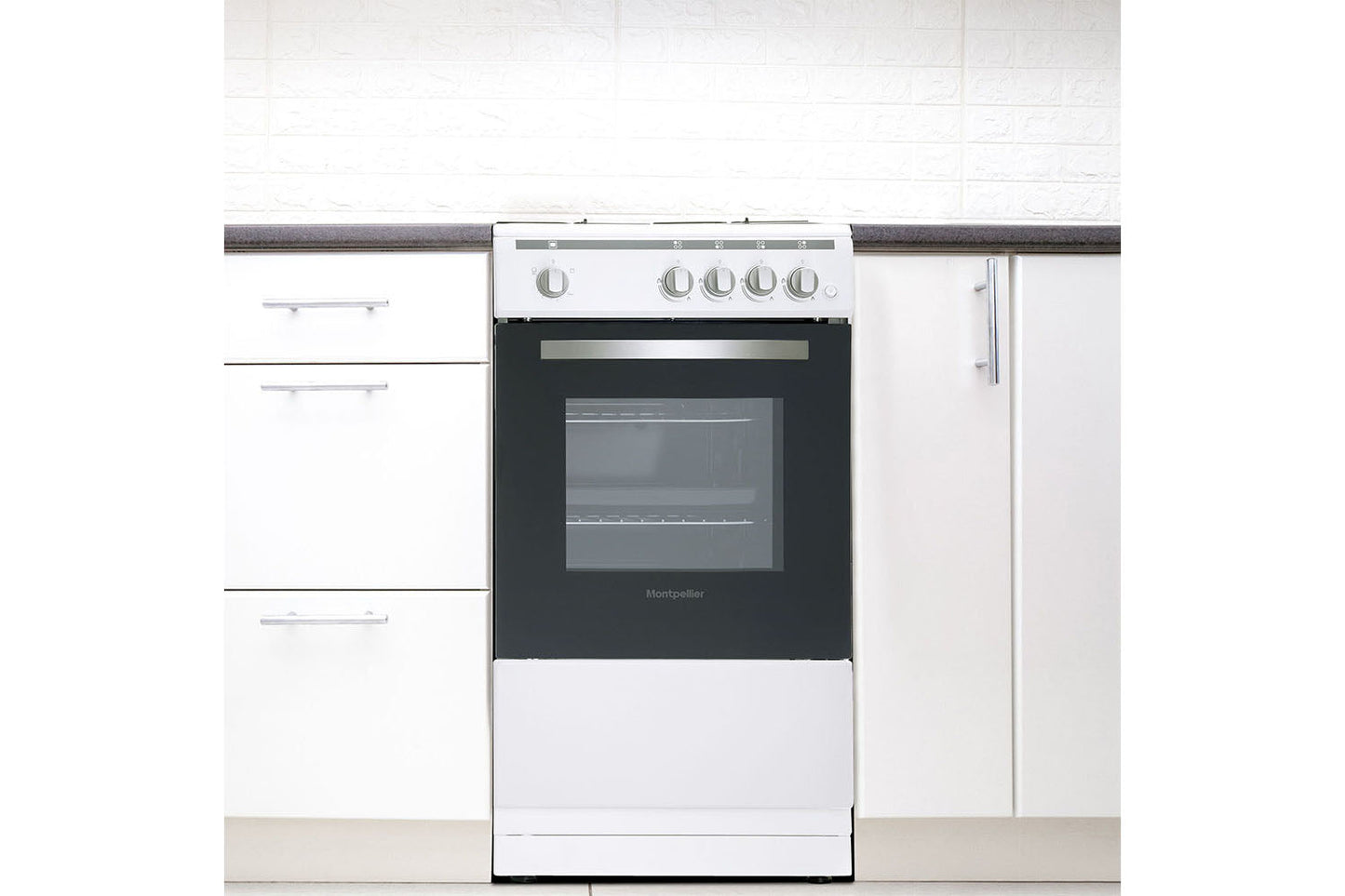 Montpellier 50cm Freestanding Single Oven Gas Cooker | MSG50W | White