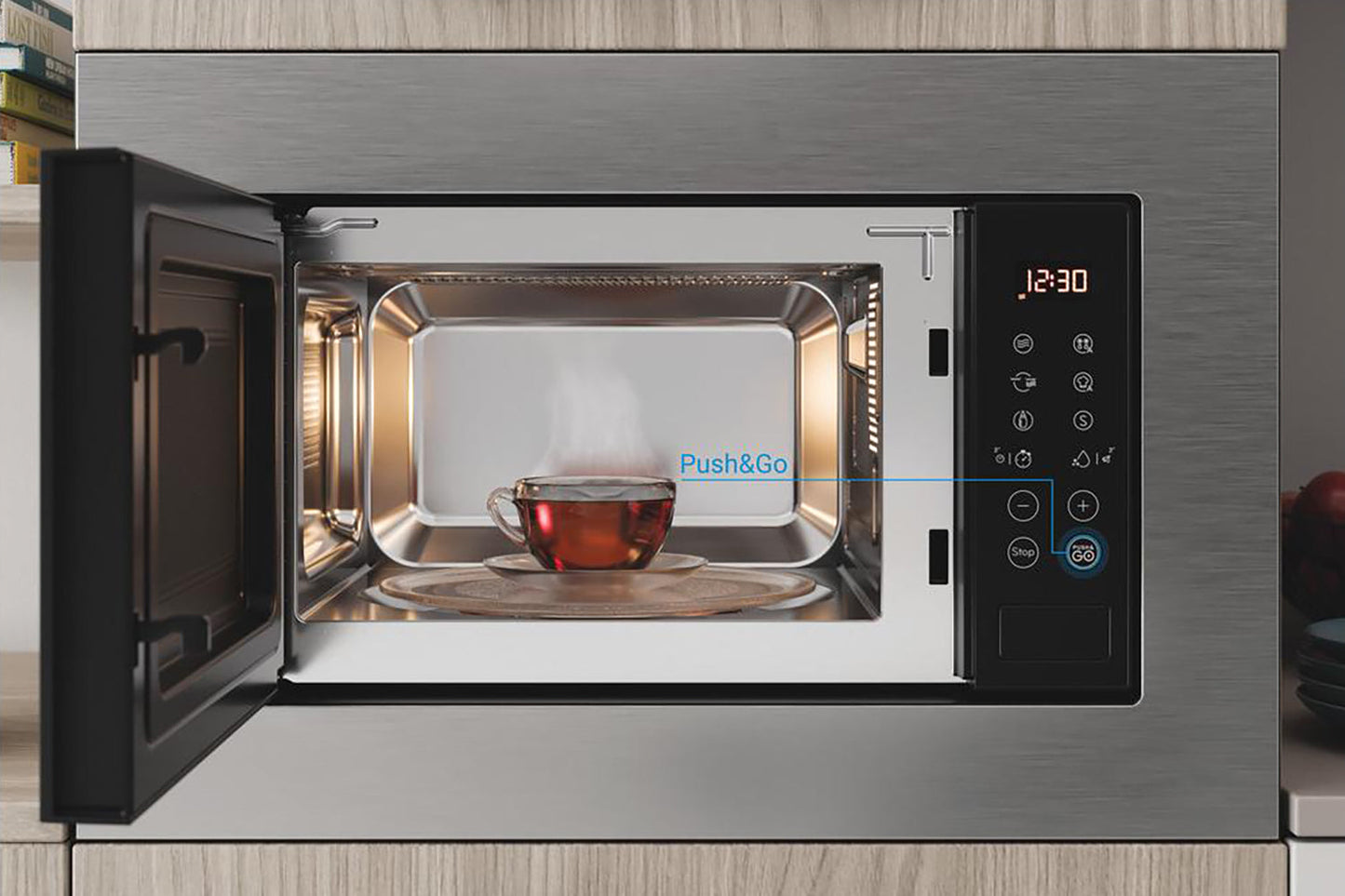 Indesit Built in Microwave | MWI120GX | Stainless Steel