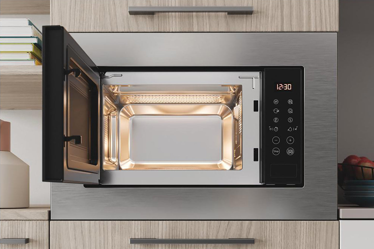 Indesit Built in Microwave | MWI120GX | Stainless Steel