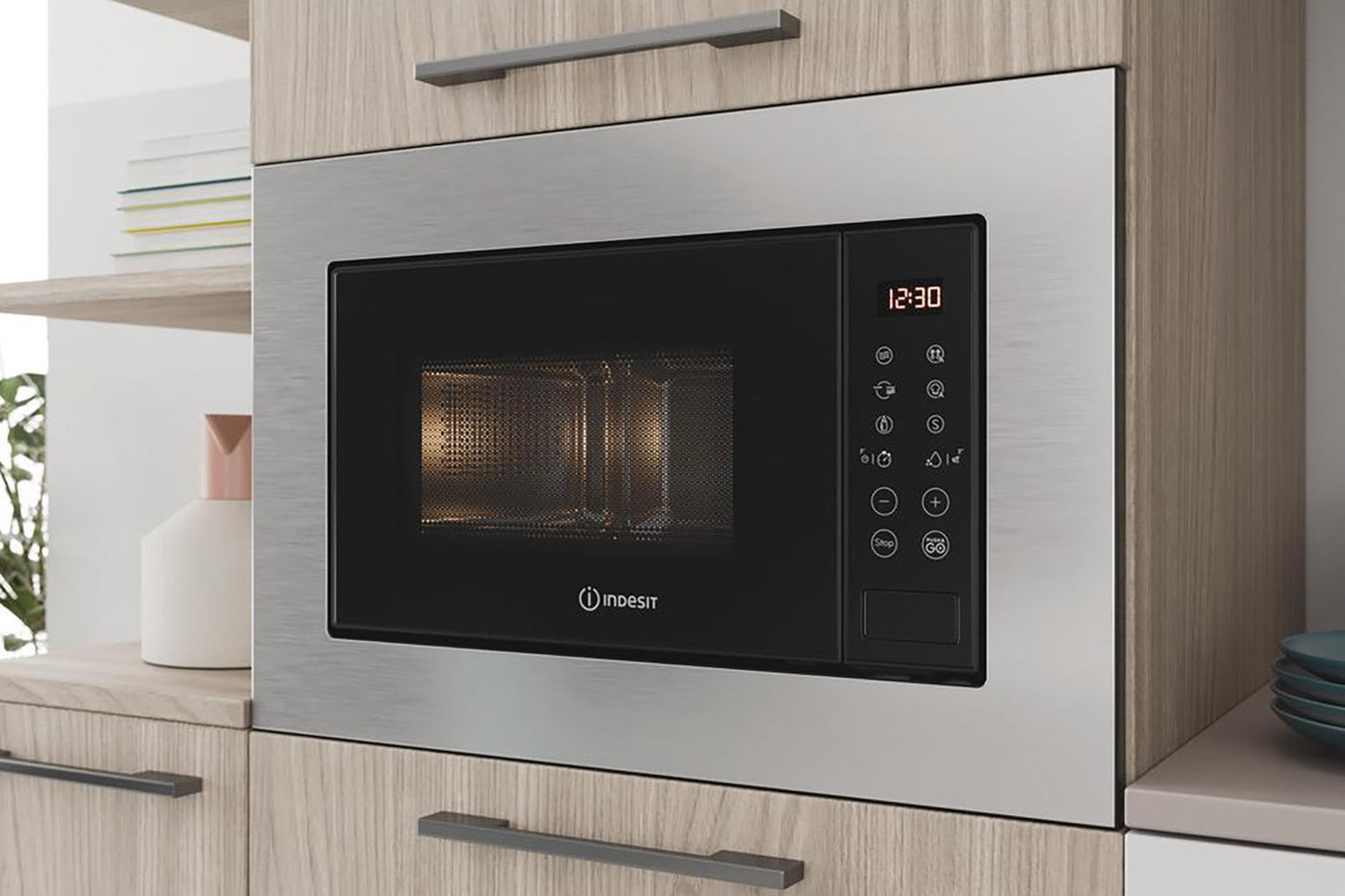 Indesit Built in Microwave | MWI120GX | Stainless Steel