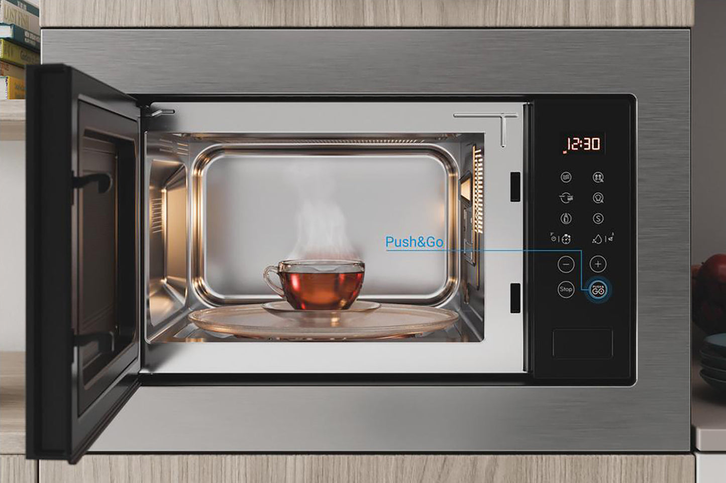 Indesit Built in Microwave | MWI125GX | Stainless Steel