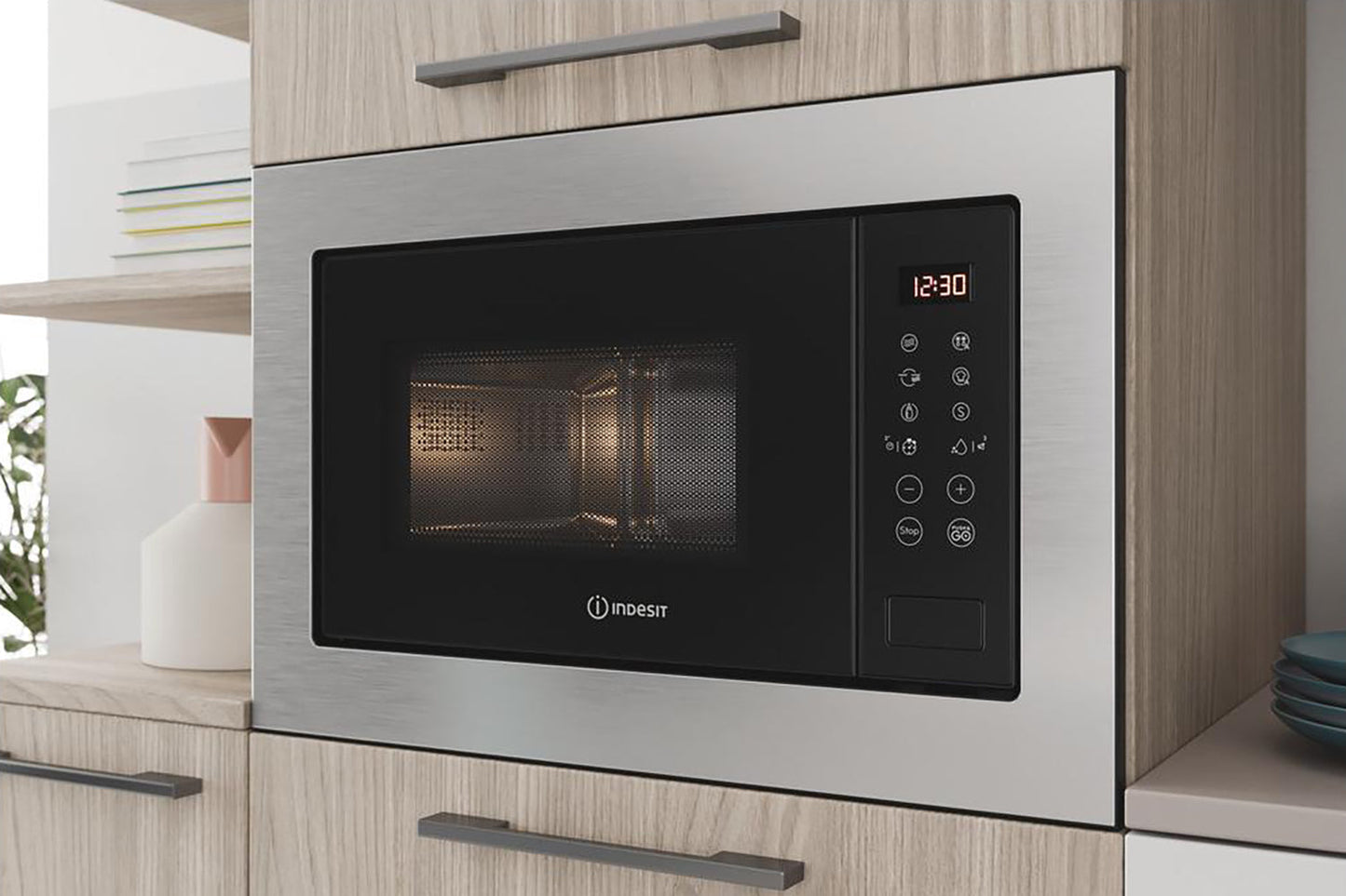 Indesit Built in Microwave | MWI125GX | Stainless Steel