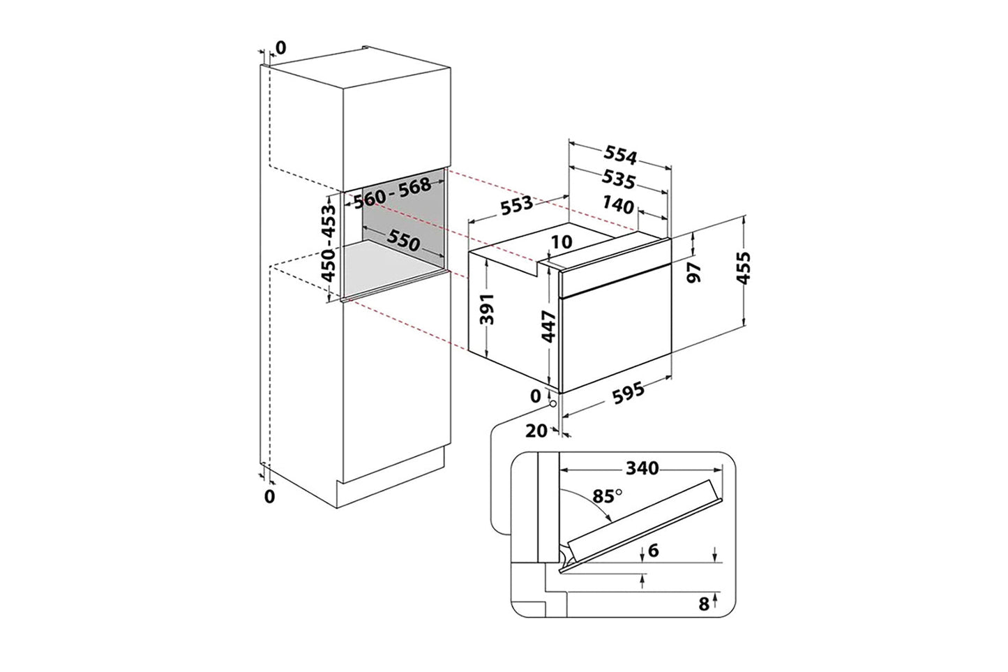Indesit Built-in Microwave Oven | MWI3443IX | Stainless Steel