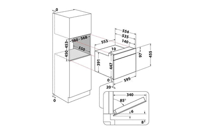 Indesit Built-in Microwave Oven | MWI3443IX | Stainless Steel