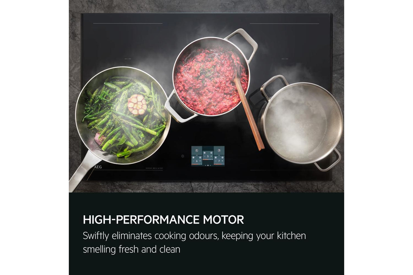 AEG 8000 Series 60cm AuroraTech Chimney Cooker Hood | NDV8761CB | Black