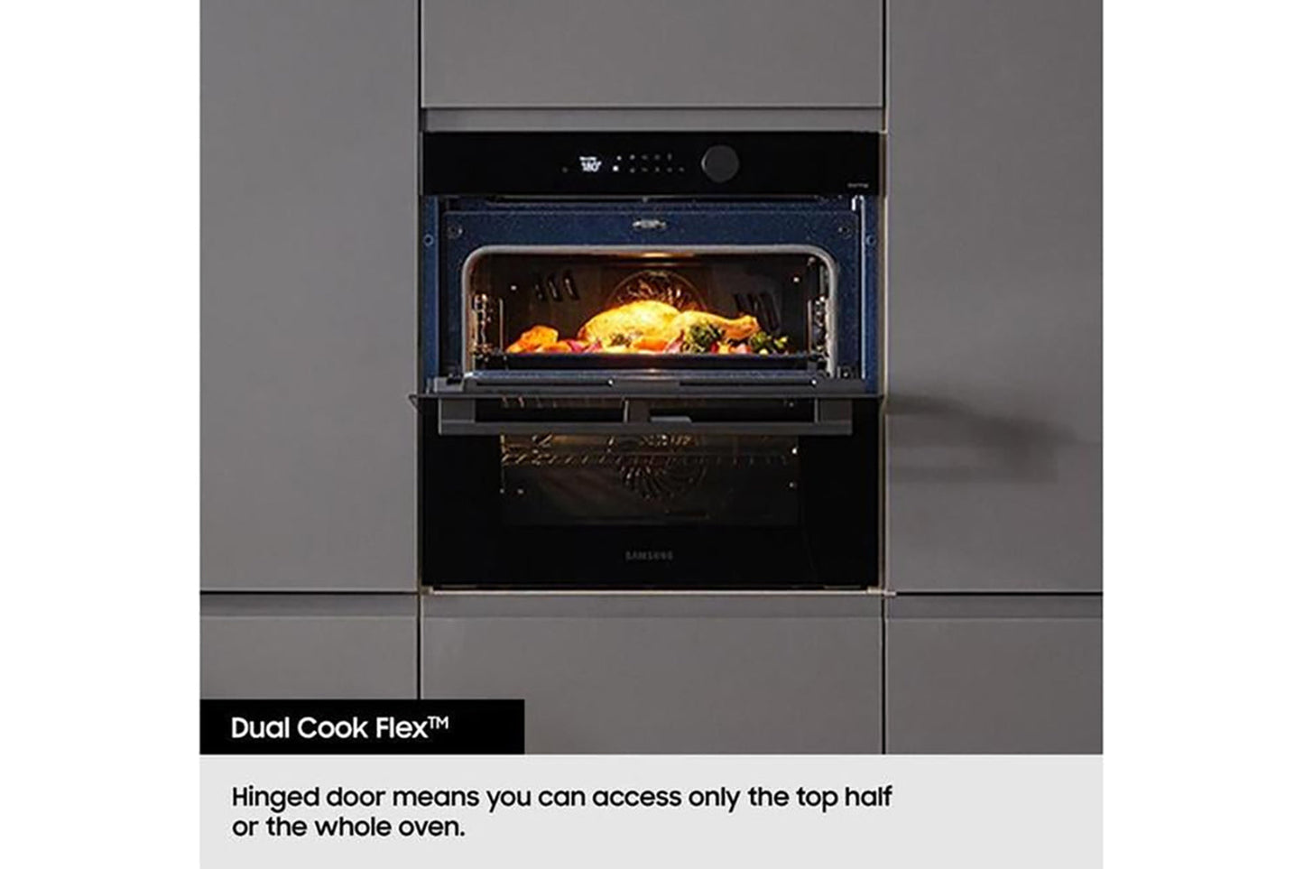 Samsung Series 4 Built-in Steam Single Oven | NV7B4355VAK/U4 | Clean Black