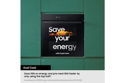 Samsung Series 4 Built-in Steam Single Oven | NV7B4355VAK/U4 | Clean Black