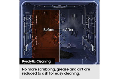 Samsung Series 4 Built-in Steam Single Oven | NV7B4355VAK/U4 | Clean Black