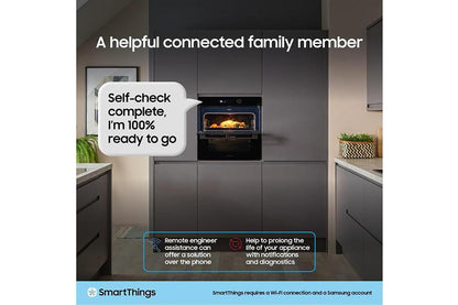 Samsung Series 4 Built-in Steam Single Oven | NV7B4355VAK/U4 | Clean Black