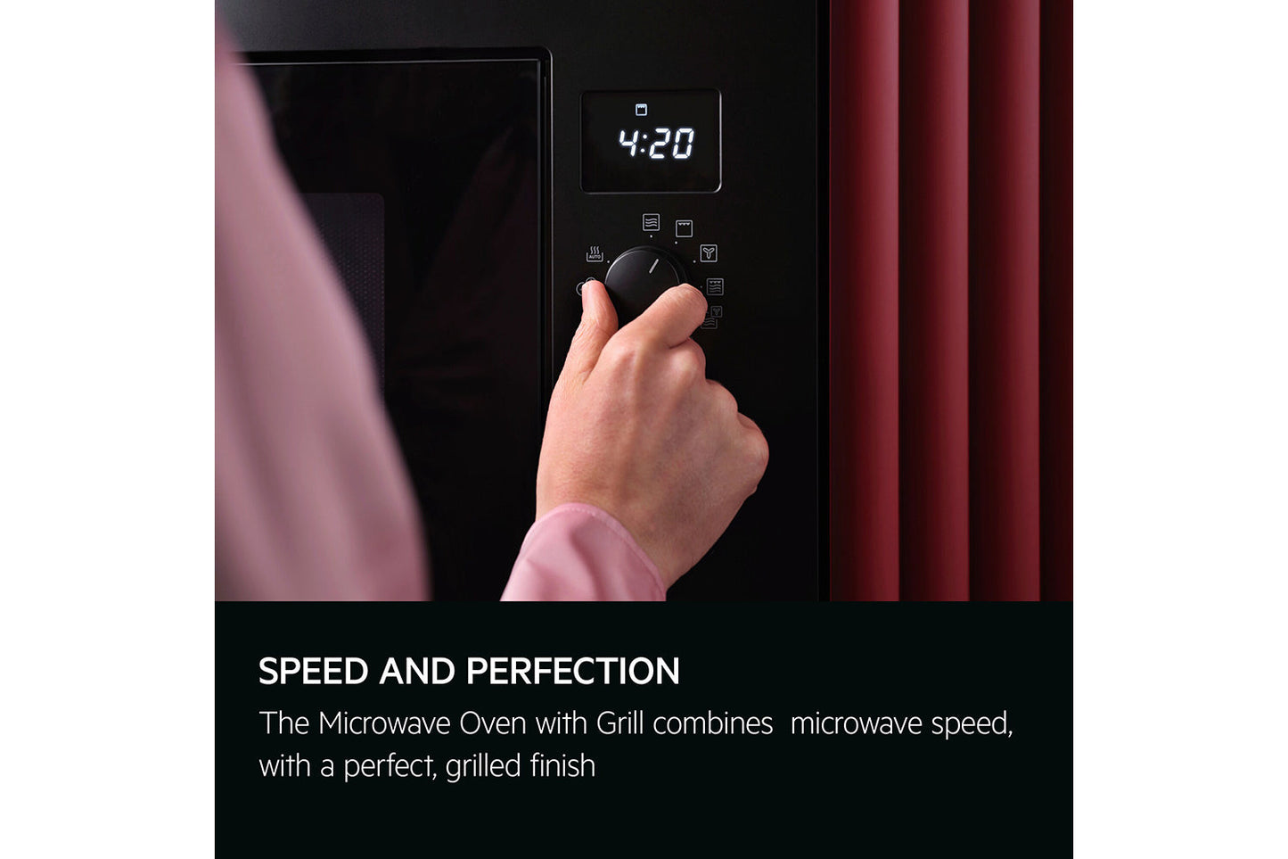 AEG 6000 Series 26L Fully Built-in Microwave | OB6GM261UB | Black