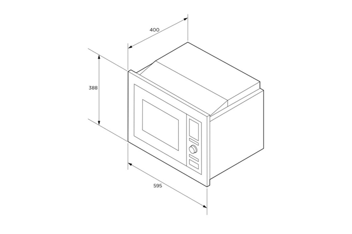 Fisher and Paykel Series 5 60cm Contemporary Compact Combi-Microwave Oven | OM25BLSB1