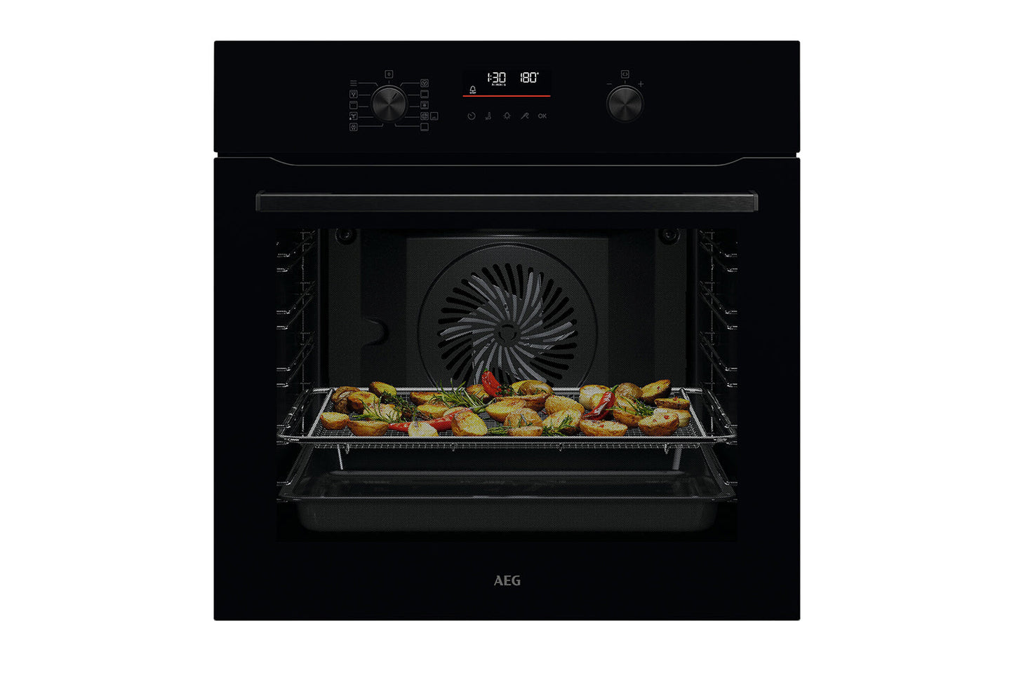 AEG 6000 Pyrolytic Self Clean Built-in Single Oven | OS6PB50AK | Black