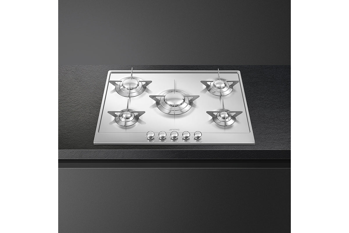 Smeg Renzo Piano 72cm Built-in Gas Hob | P705ES | Stainless Steel