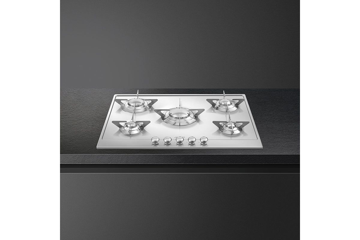 Smeg Renzo Piano 72cm Built-in Gas Hob | P705ES | Stainless Steel