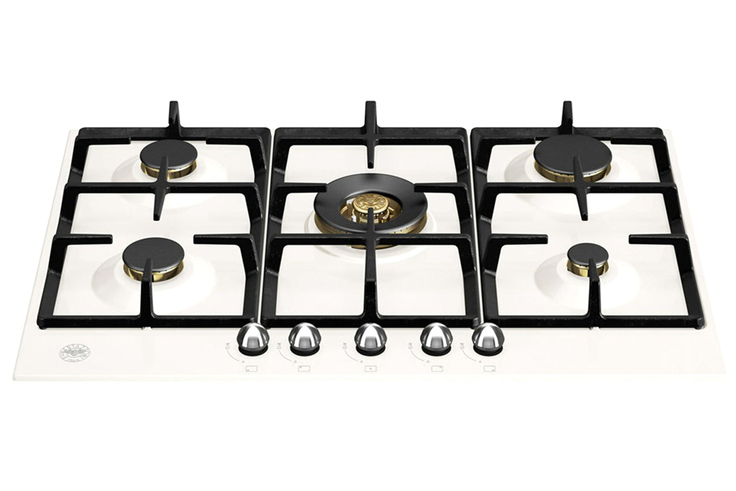 Bertazzoni Heritage Series 75cm 5 Burner Gas Hob | P755CHERAX | Avorio/Stainless