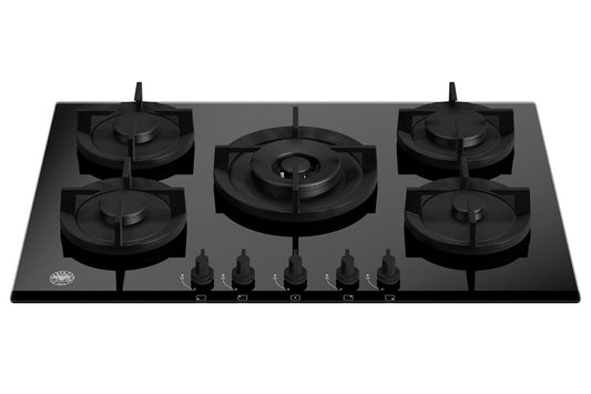 Bertazzoni Modern Series 75cm 5 Burner Gas Hob | P755CMODGNE | Black