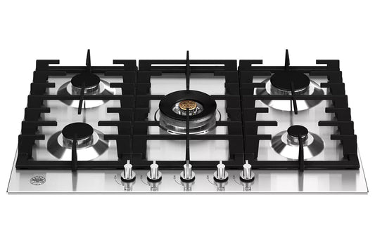 Bertazzoni Modern Series 75cm 5 Burner Gas Hob | P755CMODX | Stainless Steel