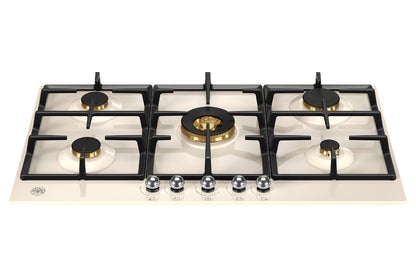 Bertazzoni Heritage Series 90cm 5 Burner Gas Hob | P905CHERAX | Avorio/Stainless