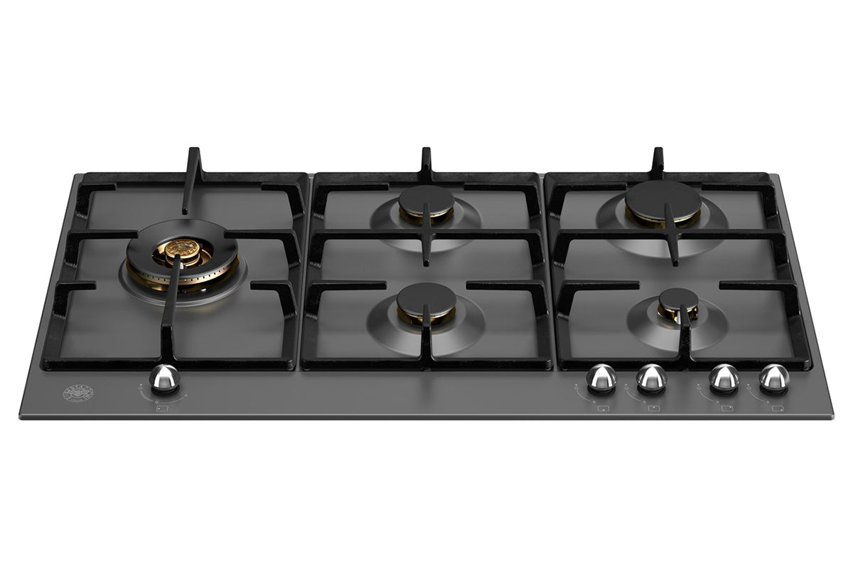 Bertazzoni Heritage Series 90cm 5 Burner Gas Hob | P905LHERNE | Nero Matt