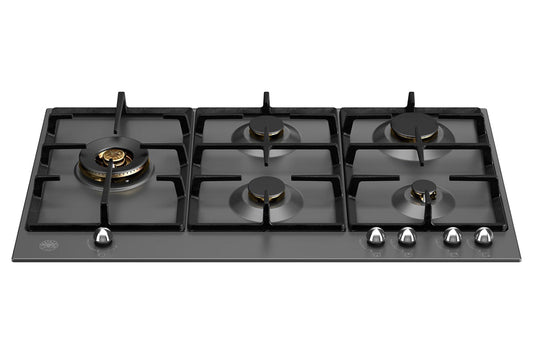Bertazzoni Heritage Series 90cm 5 Burner Gas Hob | P905LHERNE | Nero Matt