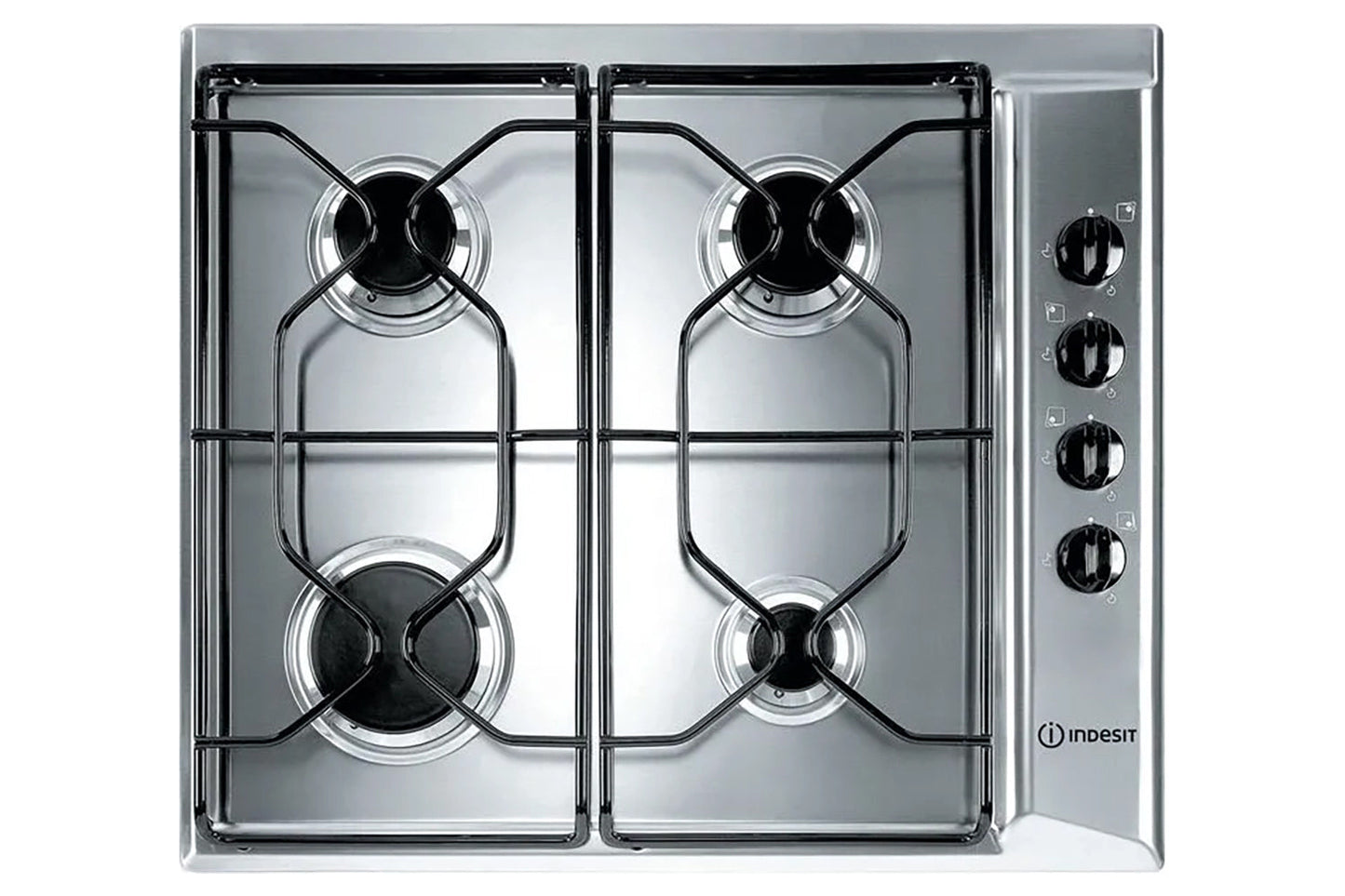 Indesit 58 cm Built-in Gas Hob | Stainless Steel