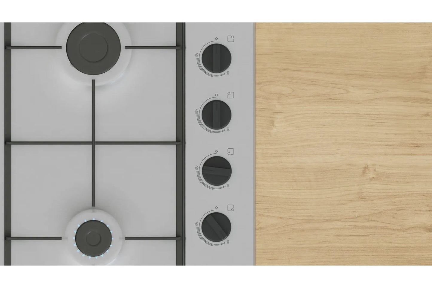 Bosch Series 2 60cm 4 Burner Gas Hob | PBP6B5K60 | Stainless Steel