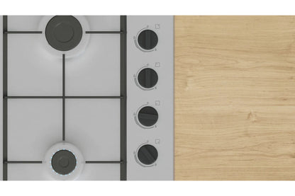 Bosch Series 2 60cm 4 Burner Gas Hob | PBP6B5K60 | Stainless Steel