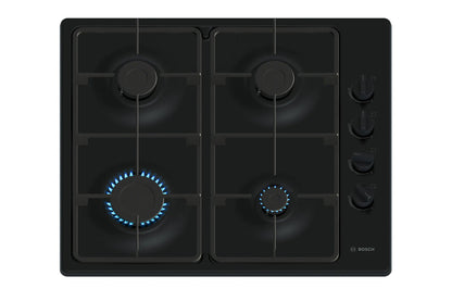 Bosch Series 2 60cm 4 Burner Gas Hob | PBP6B6K60 | Black
