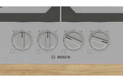 Bosch Series 6 60cm 4 Burner Gas Hob | PCP6A5I90 | Stainless Steel
