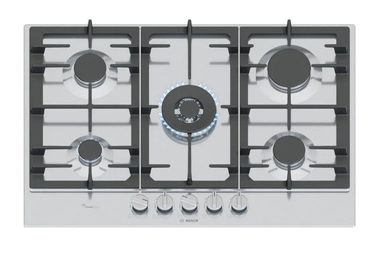Bosch Series 6 75cm 5 Burner Gas Hob | PCQ7A5I90 | Stainless Steel