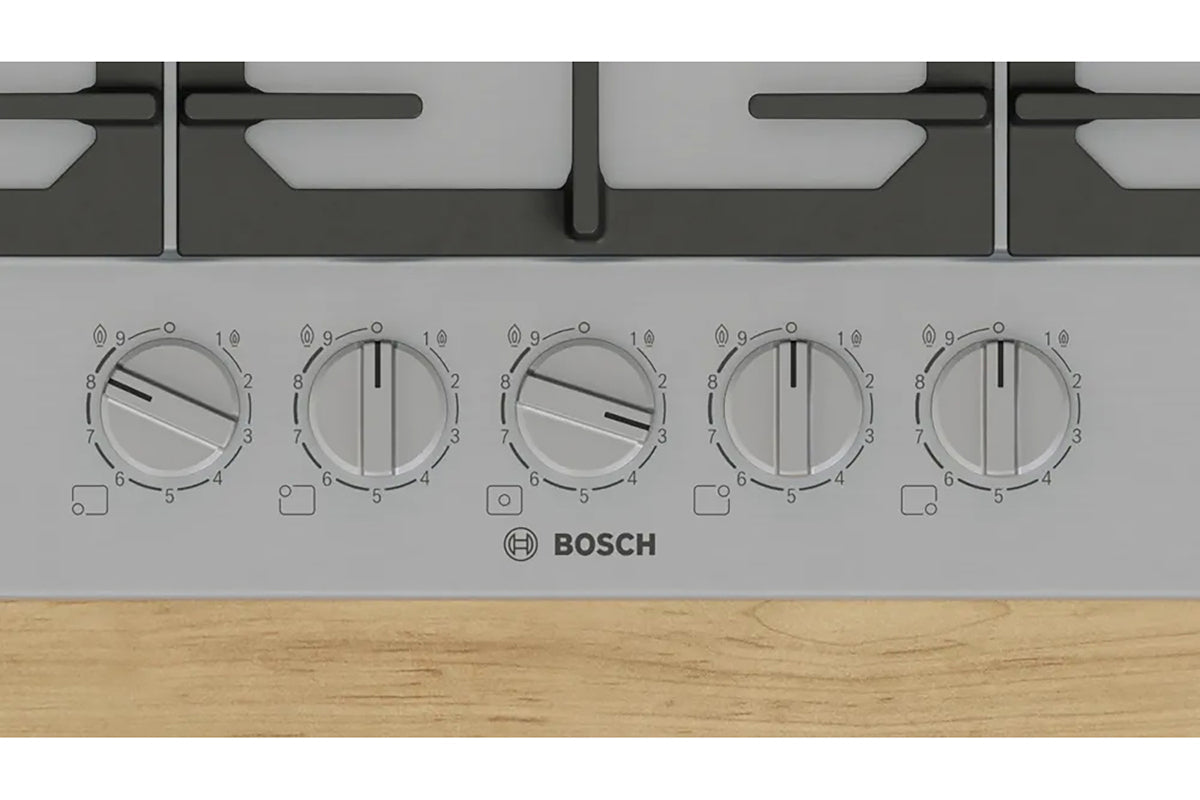 Bosch Series 6 75cm 5 Burner Gas Hob | PCQ7A5I90 | Stainless Steel