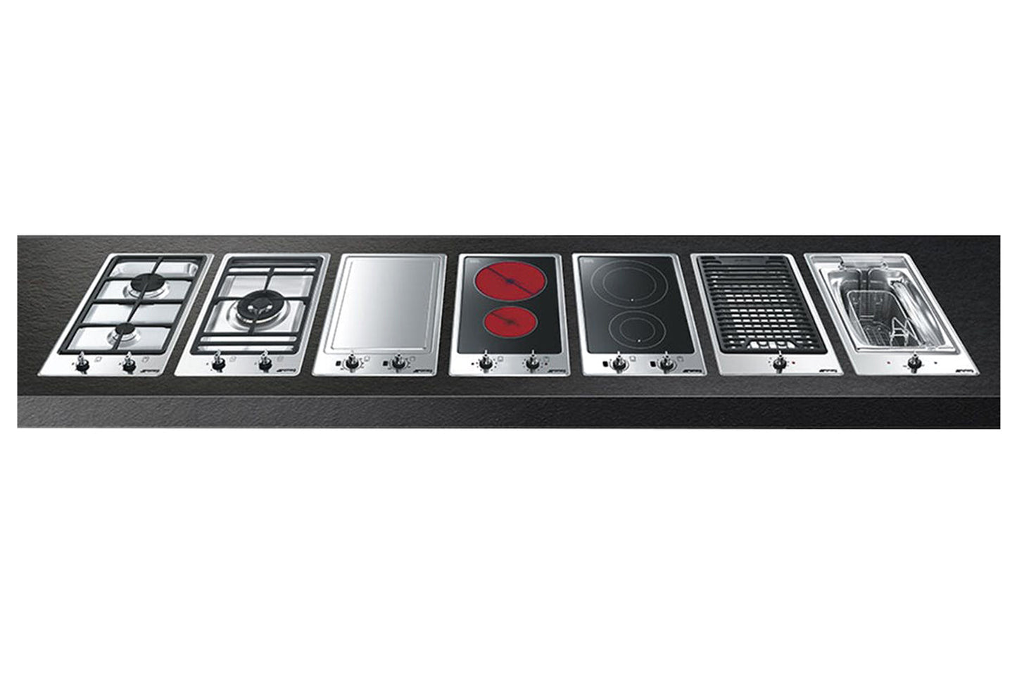 Smeg 31cm Classic Aesthetic Built-in Gas Hob | PGF32G | Stainless Steel