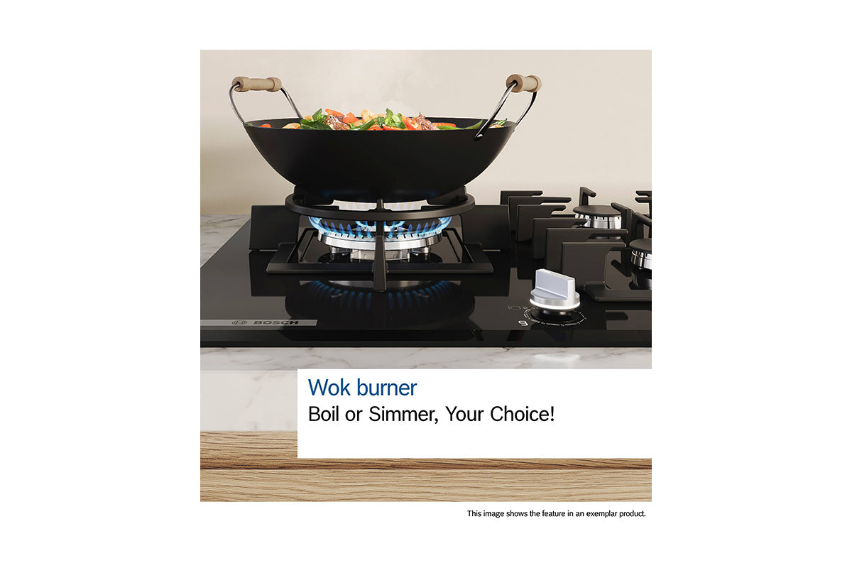 Bosch Series 4 75cm 5 Burner Gas Hob | PGM7B5K90 | Stainless Steel