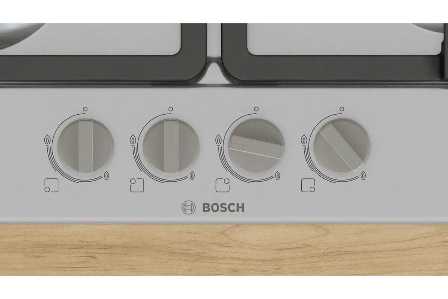 Bosch Series 4 60cm 4 Burner Gas Hob | PGP6B5K90 | Stainless Steel