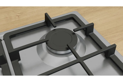 Bosch Series 4 60cm 4 Burner Gas Hob | PGP6B5K90 | Stainless Steel