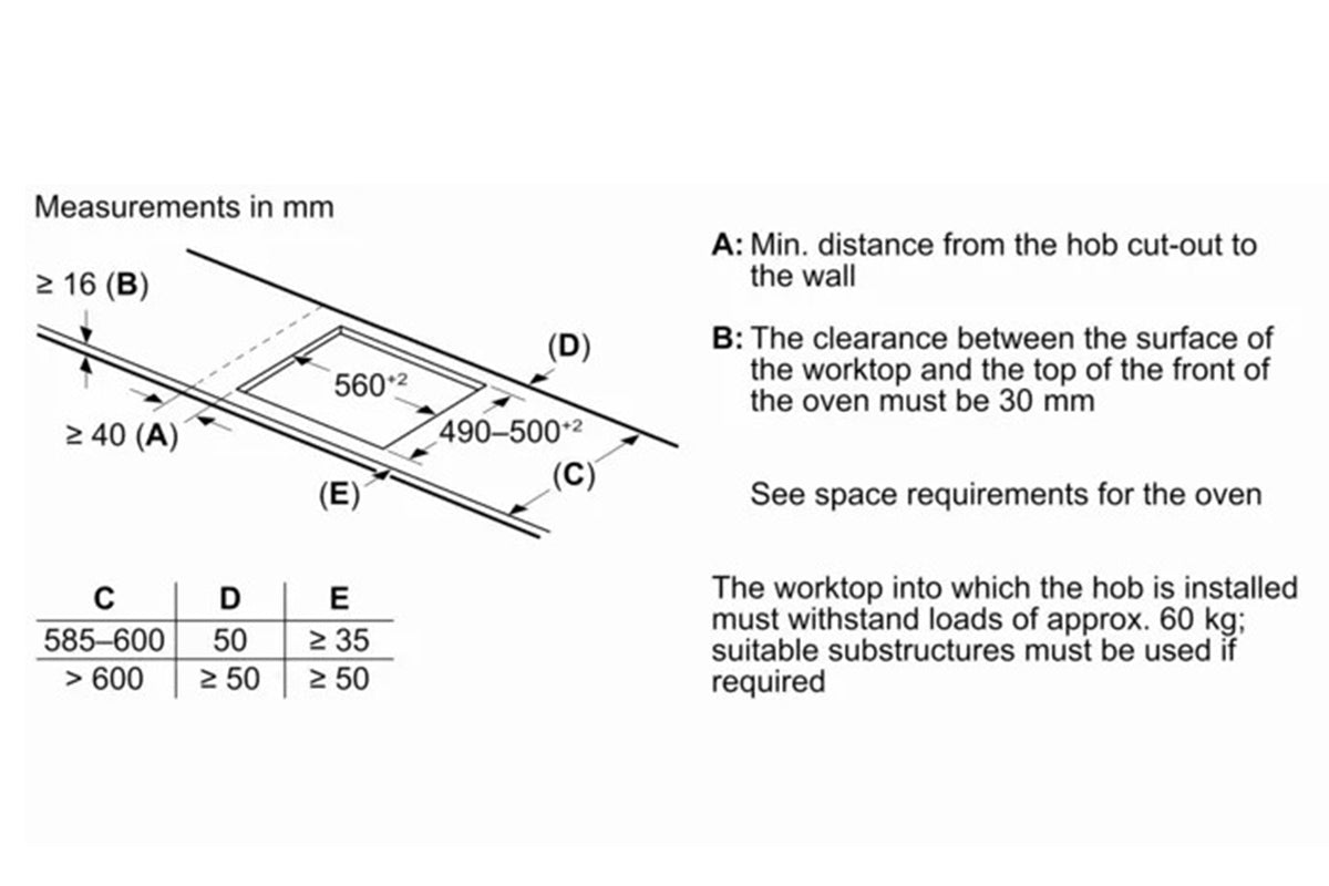 Bosch Series 6 60cm 4 Zone Induction Hob | PIX631HC1E | Black