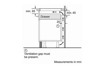 Bosch Series 6 60cm 4 Zone Induction Hob | PIX631HC1E | Black