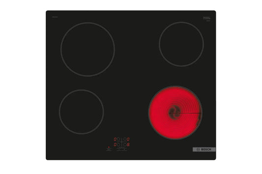 Bosch Series 2 60cm 4 Zone Electric Hob | PKE61RAA8B | Black