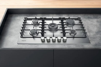 Hotpoint 75cm Built-in Gas Hob | PPH75GDFIXUK | Inox