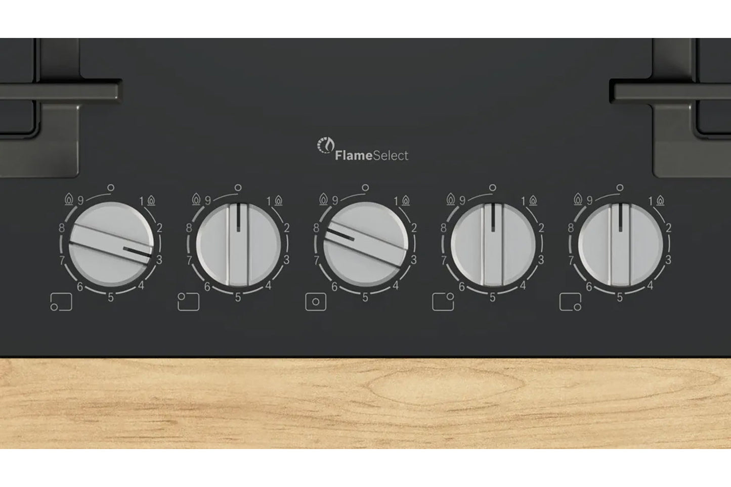 Bosch Series 6 75cm 5 Burner Gas Hob | PPQ7A6I40 | Black