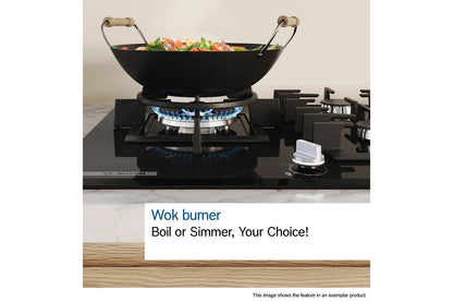 Bosch Series 6 75cm 5 Burner Gas Hob | PPQ7A6I40 | Black