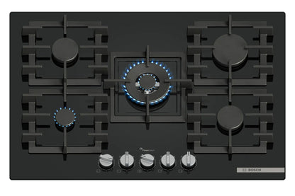 Bosch Series 6 75cm 5 Burner Gas Hob | PPQ7A6I40 | Black