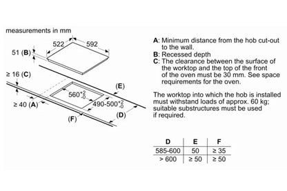 Bosch Series 2 60cm 4 Zone Induction Hob | PUG61RAA5B | Black